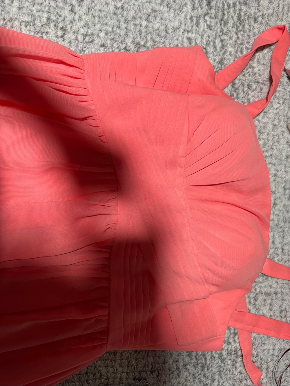Women's Coral Pleated Spaghetti Strap Top